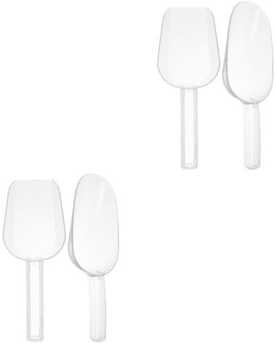 MAGICLULU 2 Sätze Eisschaufel Ice Cream Scoop Ice Scraper Eiskratzen Dessertlöffel Pub Plätzchen Luft Müsli-backschaufel -müsli-schaufel Plastik Weiß Wiederverwendbar 2 Stück * 2