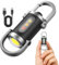 Utilify | Linterna LED Recargable USB Tipo C con Mosquetón | 800 Lúmenes | 6 Modos de Luz | IPX6 Impermeable | Mini Linterna de Bolsillo | Ideal para Camping, Coche, Trabajo y Emergencias (Mosquetón)