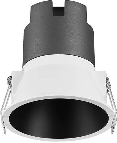 OSRAM SPOT TWIST Einbau-Downlight, schwarz, 10W, 800lm, 840 WT, 93mm Durchmesser, kaltweiße Lichtfarbe, bis zu 90% Energieersparnis im Vergleich zu Halogen-Downlights, einfache Montage, 4000K