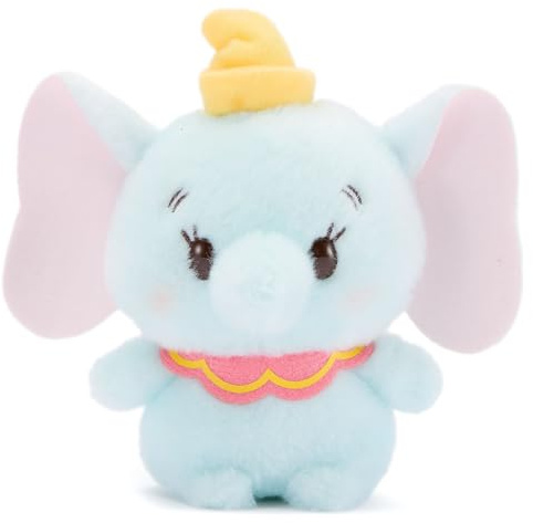 Disney Store Japan Dumbo Urupocha-Chan Mini Soft Toy Plush Elephant Figure, Perfect for Collectors, Play, Display, Cute Disney Keepsake, 11cm