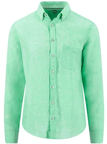 FYNCH-HATTON - Herren Leinen Hemd (16136000), Größe:3XL, Farbe:Turf Green (722)
