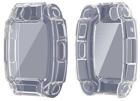 Hülle für Imoo Watch Phone Z10, Full Cover mit integriertem Displayschutz, Stoßfestes PC Gehäuse Smartwatch Case (Transparent)