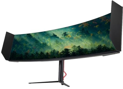 Faltbarer blendfreier Computer-Monitor-Sonnenschutz,24-49-Zoll-Bildschirme | 180°-Einstellwinkel, schützt die Privatsphäre, verbessert Fokus und Komfort, for Büro, Spielen(49in Ultrawide screen)