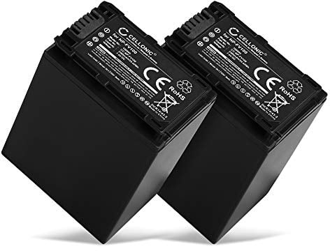 CELLONIC, Batterie pour Caméra Compatible avec Sony AX53 4K HANDYCAM FDR-AX53, NP-FV70, NP-FV50 (7.4V, 3300mAh) 2 Pièces
