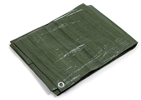 STI Telo OCCHIELLATO 85 gr Verde Blu Impermeabile COPRITUTTO Multiuso Misura 4x4mt