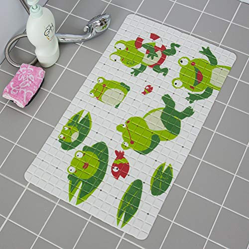 Mayco Bell Rutschfeste WC-Badmatten, Unterwasserwelt, Badezimmermatten, Korallen-Fleece-Bodenteppich-Set für Kinder (Frosch)