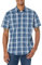 Amazon Essentials Men's Regular-Fit Short-Sleeve Poplin Shirt, Navy Medium Plaid, XXL