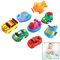 Xrten Jouets de Bain 8 Pièces, Caoutchouc Flotter Bateau Véhicule Avion Baignoire Squirt Jouets