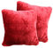 2er Pack Kuschelkissen Premium Cashmere Feeling Kissen 50x50 cm Flauschiges Sofakissen (rot)