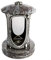 Afterglow Stilvolle Grablaterne Elégant Granit Orion dunkel Höhe 23 cm/Ø 15 cm Grableuchte Grablicht Grablampe Granitlampe Granitlaterne Bronze mit Sockel Grabschmuck