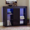 Vida Designs Aparador Grande Azura Moderno LED de 1 Puerta en Negro, Luces RGB (Opciones de desvanecimiento/estroboscópico Incluidas), Alto Brillo