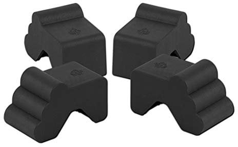 BigDean 4X Blumentopf Füßchen Anthrazit Pflanzkübel Untersetzer extra stabile Kunststoff Füße