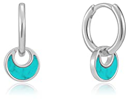 Ania Haie Damen-Creolen 925er Silber Farbstein One Size, Silber 32015678