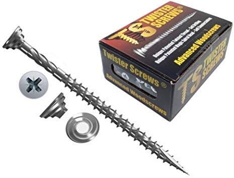 Twister Screws Premium Double-Threaded Wood Screws | 5mm x 50mm | Box of 50 | Self Drilling, Self Countersinking, Zinc-Plated, Ultra Sharp Quick Grab Point