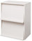 Iris Ohyama, mobiliario, Biblioteca, Estante de Almacenamiento, 2 Puertas Plegables, diseño, sólido, Moderno, Multi-Uso, Escritorio, habitación, salón - Flap Rack Chr - 2 - White Oak