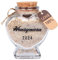 HSXIANG Flitterwochen Sand Andenkenglas 2025 – Flitterwochen Souvenir Geschenk für frisch Vermählte – Bachelorette Geschenke für Braut oder Brautpaar (mit Geschenkbox)