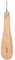 Alêne à Gratter en Cuir Poinçon Losange Cône en Acier Poinçonnage Outil en Cuir Poignée en Hêtre Poinçon Diamant(4 mm)