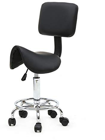 Sgabello Ufficio Con Schienale Senza Marca | Schienale ergonomico, rotazione 360°, altezza modificabile, versatile per pittura, sartoria e cliniche