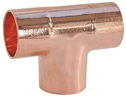 SOMATHERM FOR YOU, Té réduit cuivre à souder triple femelle pour tubes Ø14-10-14, sachet de 2 pièces, idéal pour raccordements plomberie eau chaude/froide
