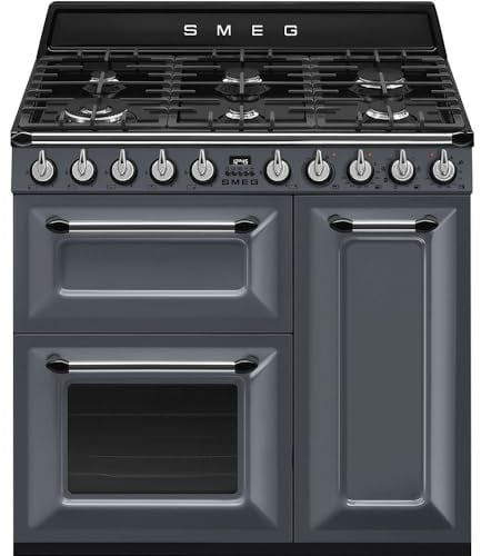 Smeg Victoria TR93GR 90cm Dual Fuel Range Cooker - Slate - A/B Rated