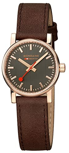 Mondaine Damen Analog Quarz Uhr mit Leder Armband MSE30112LG