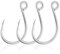 Dr.Fish 30 Pack Single Replacement Hooks for Hard Lures Inline Fishing Hooks High Carbon Steel Spinner Jerkbait Crankbait Topwater Popper Walking Bait Plugs 4/0