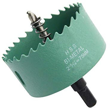 Scie cloche 75mm, mèche LAIWEI pour percer des trous dans le bois, les plaques de plâtre, les profilés en aluminium, le PVC et d'autres matériaux, outils de perçage