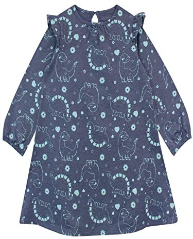 Harry Bear Girls Dress Dinosaur Blue 4-5 Years