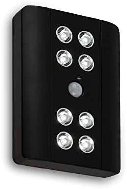 BRILONER - Detector de Movimiento LED Bajo El Armario, Luz Nocturna, Negro