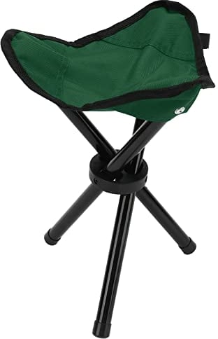 Sgabello Treppiede da Campeggio, Sgabello Pieghevole Portatile Sedia Treppiede da Campeggio Leggera per Escursionismo Caccia Passeggiate Pesca Viaggi(Verde)