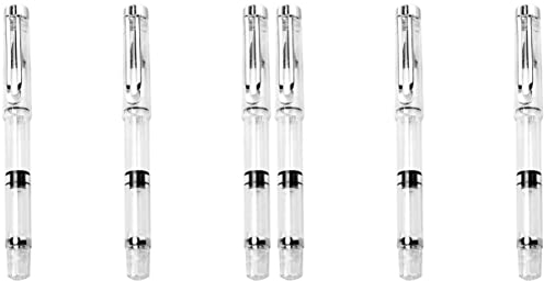 Tofficu 6Pcs Tinte Marker Kolben Schule Skizze Und Stifte Zeichnen Anfänger, Kolbenfüllfederhalter mit flexibler Pinselspitze, fein bis breit, Auffüllbarer Wasserpinsel Mit Tank für Skizzen, Zeichnungen, Scrapbook und Kalligraphie-Malerei