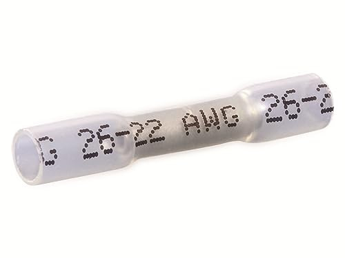 Quadrios 22C469 Stoßverbinder mit Schrumpfschlauch 0.3 mm² 0.5 mm² Vollisoliert Weiß 1 Set