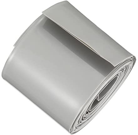 DMiotech 50mm Piatto 5m Batteria Guaine PVC Avvolgimenti Calore Termoretraibile Tubi per 18650 Batteria Pacchetto Grigio