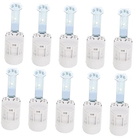 SEWOART 10 Pcs Candelabra Bulb Holders Candle Light Sockets for Led and Screw Bulbs Ideal for Lamp Making and Chandelier Restoration Compatible with Standard Candle Bulbs
