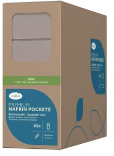 65 Bio Dunisoft® Duniletto® Slim Serviettentaschen, greige, 40x33cm, 200945 Duni