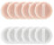 Sibba Makeup Puderquaste 12 Stück Runde Velours Gesicht Schwämmchen Make-up Kompakt Body Container Einstellung Gepresste Mischung Foundation Creme Make Up Band Strap Schwamm Kissen Weiß&Hautfarben