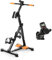 KOMFOTTEU Multifunktional Heimtrainer Fahrrad für Senioren, Pedaltrainer Arm- und Beintrainer mit Massage, verstellbare Höhe & Widertandstufen, Bewegungstrainer mit LCD Display für 1-2 Personen
