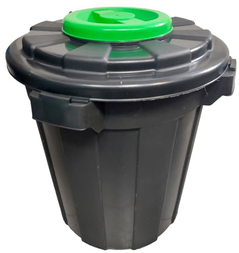 Acan Tradineur - Cubo de basura para reciclaje - Fabricado en plástico - Capacidad: 45 Litros - Reciclaje para Vidrio - Tapa Color Verde - 50 x 42,5 x 42,5 cm