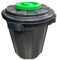 Acan Tradineur - Cubo de basura para reciclaje - Fabricado en plástico - Capacidad: 45 Litros - Reciclaje para Vidrio - Tapa Color Verde - 50 x 42,5 x 42,5 cm