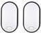 18W Oval LED Außenwandleuchte mit PIR-Bewegungsmelder 4000K IP65 wasserdicht für Garten, Terrasse, Garage, Flur, Keller, Wintergarten in Schwarz - LED Wandlampe mit Bewegungssensor, 2 Stück