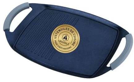 Laguiole - Plancha 47 cm noir anti-adhésif Bleu Diamond induction