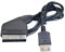 Adaptateur de cable péritel RVB Portable avec USB pour remplacement de prise vidéo-robuste pour cable péritel cc