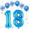 VUCDXOP Blau Luftballon 18, Folienballon Zahl 18 Blau, 40 Zoll Helium Ballon 81, Geburtstagsdeko Folienballon Zahlen 1 & 8, Luftballon 18.Geburtstag Dekor-Set für Männer Frauen Geburtstag Party Deko