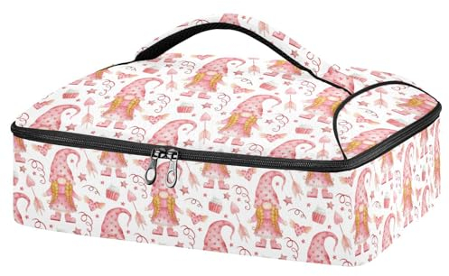 Kcldeci Borsa termica isolata per alimenti caldi o freddi, per San Valentino (1) borsa termica per cottura potluck per feste, picnic, lasagne, Multicolore, Taglia unica, casa