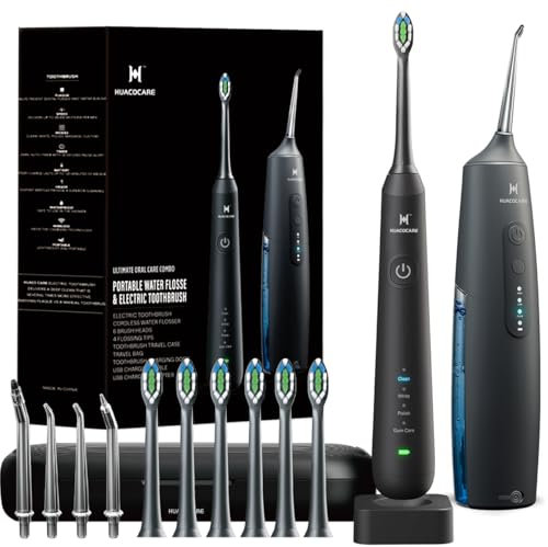 2-1 Oral Clean Kit- Water Dental flosser & Electric Toothbrush Combo- Brushing & Flossing- for Teeth Cleaning and Gum Health