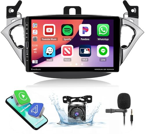 CAMECHO 4+64G 8 cœurs pour Opel Corsa 2015-2019/Opel Adam 2013-2016 Autoradio, Wireless CarPlay Android Auto Android 13 Navi 9 Pouces DSP Bluetooth 5.0/Mirror Link/WiFi/4G/Caméra de recul