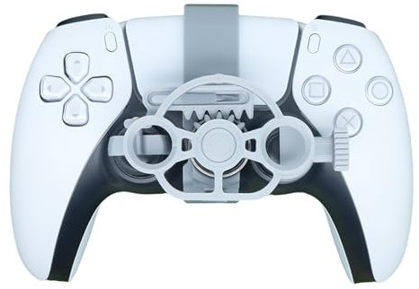 LICHIFIT Mini-Lenkrad für PS5-Rennspiel-Controller, Fahrsimulator, 3D-Druck-Lenkrad für PlayStation 5 Hilfs-Rennrad-Zubehör