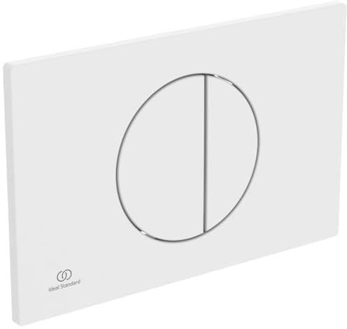 Ideal Standard Oleas Betätigungsplatte für ProSys WC Spülkästen – 2 Mengen mechanische Drucktasten aus ABS Kunststoff – Weiß (matt)