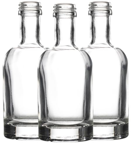 Empty 50ml glass Shot Bottles | Small Miniature Bottles for Alcohol, Spirits, Liquor | J&B (6)