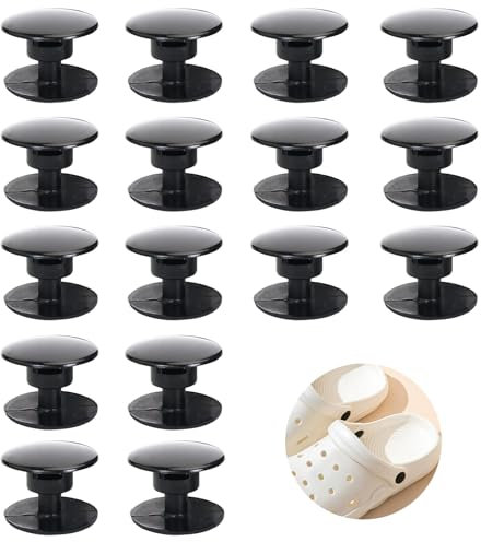 12 pares de botones de remaches Croc de 16 mm hebilla femenina 15,5 mm hebilla masculina botones de presión de plástico cierres zapatos pop remaches reparación y decoración para tacones correas de